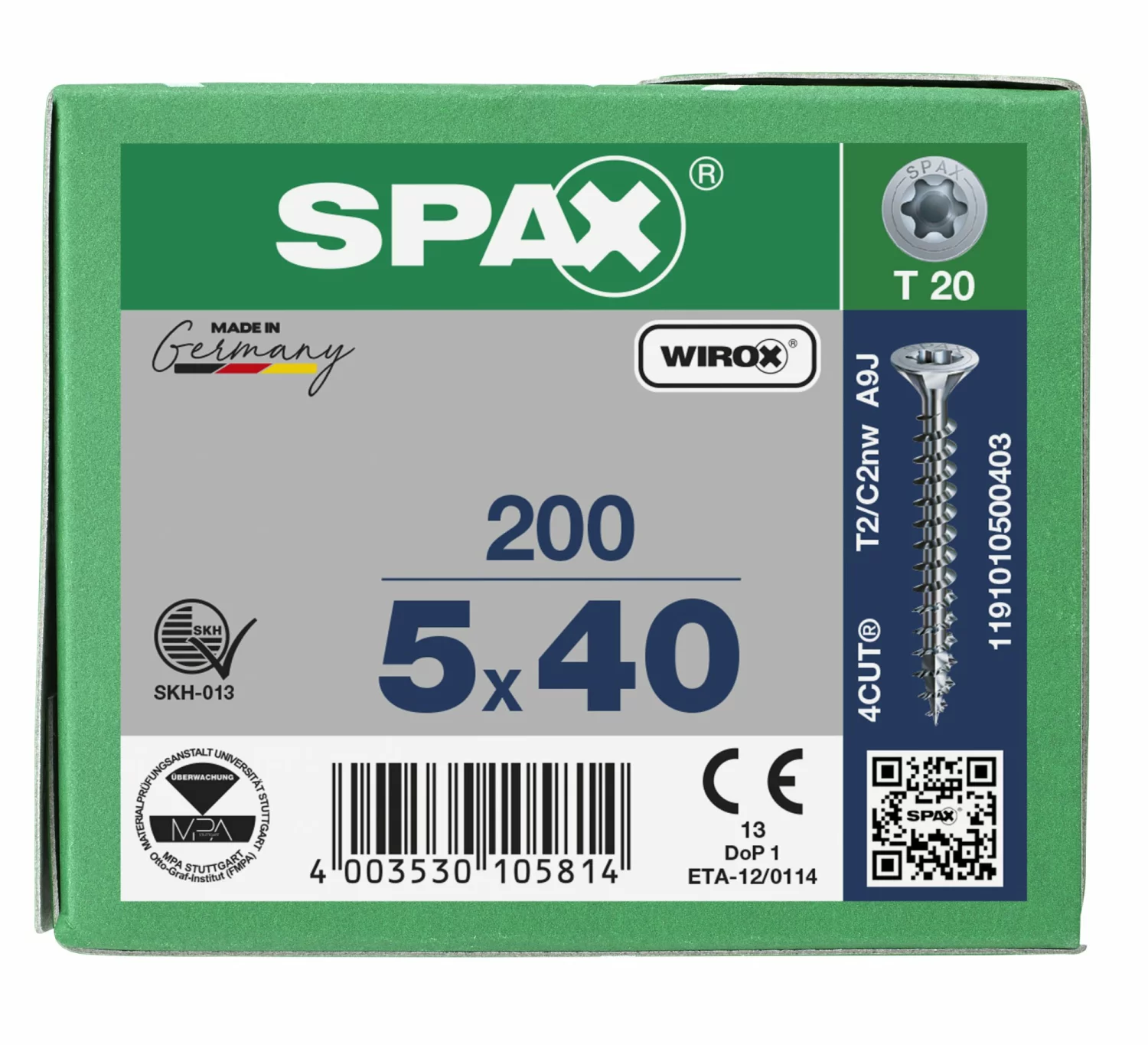 SPAX Universele schroeven platkop - voldraad - T20 - 5.0x40 mm (200st)-image