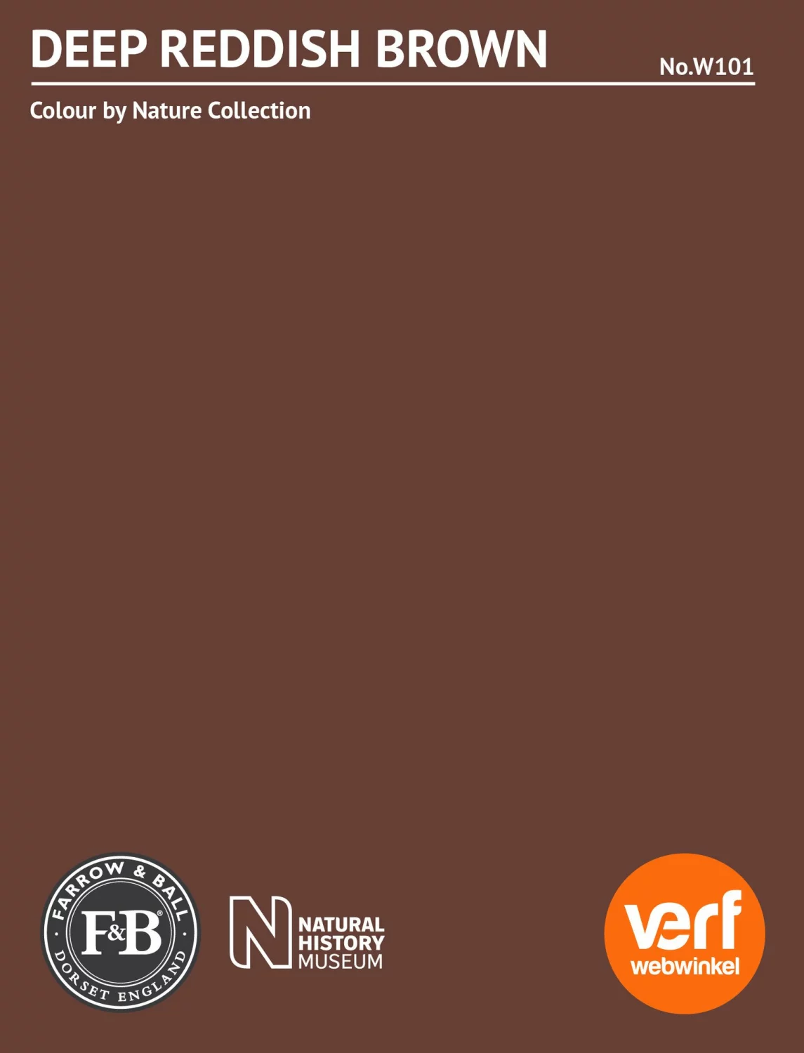 Farrow & Ball Estate Emulsion Deep Reddish Brown No. W101 - 5L-image