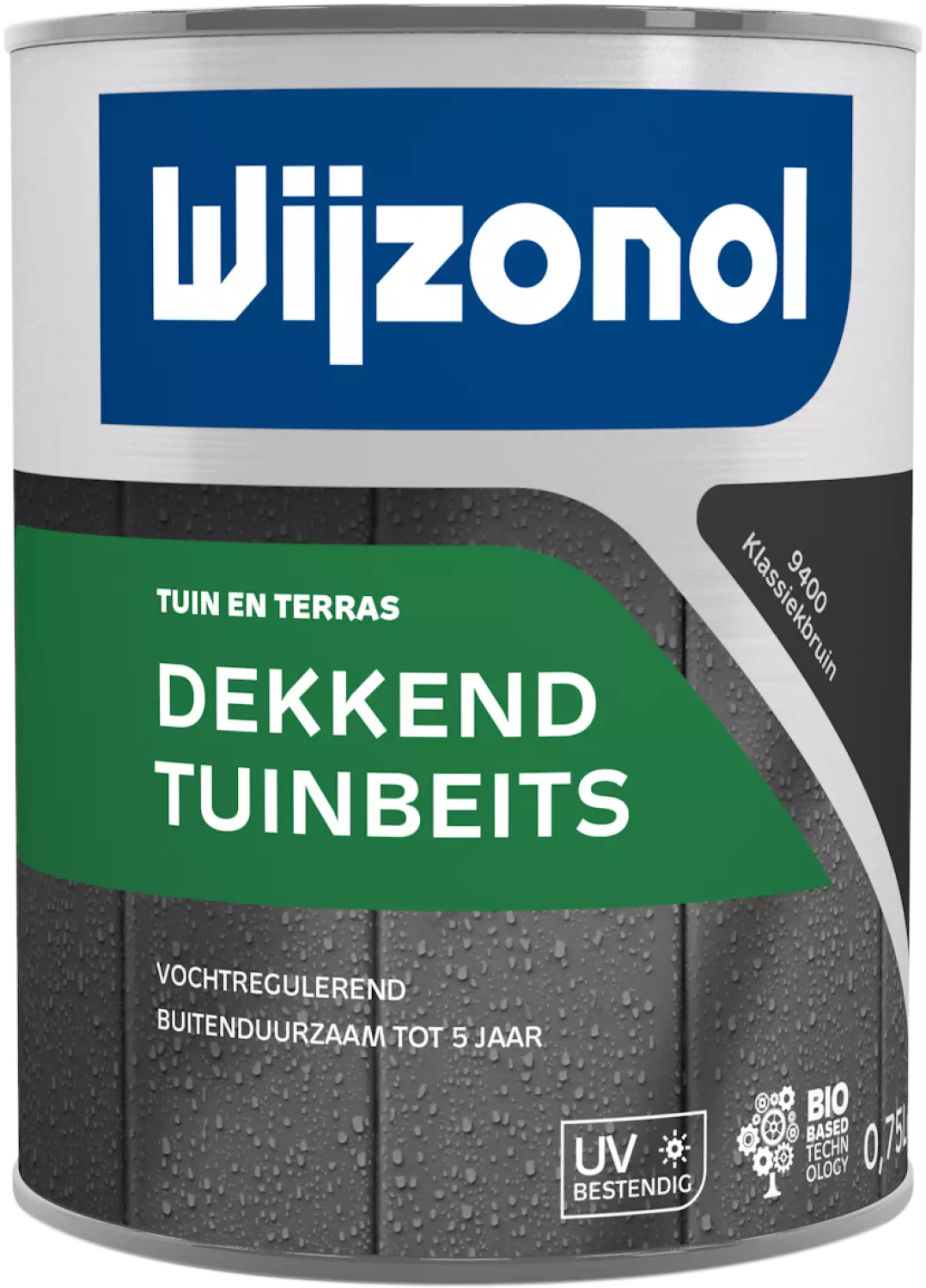 Wijzonol Dekkend Tuinbeits - 9400 Klassiekbruin - 0,75L-image