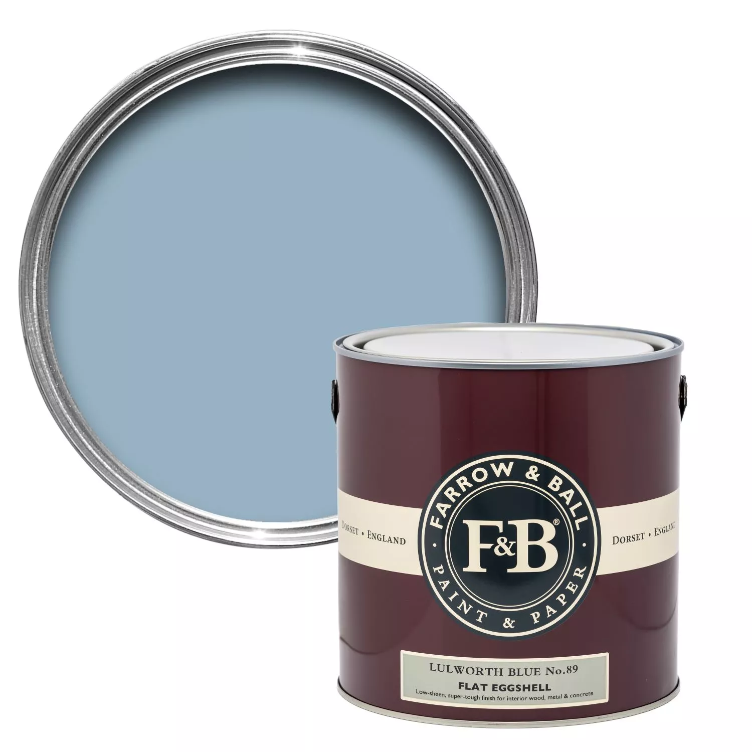 Farrow & Ball Flat Eggshell Lulworth Blue No.89 - 750ml-image