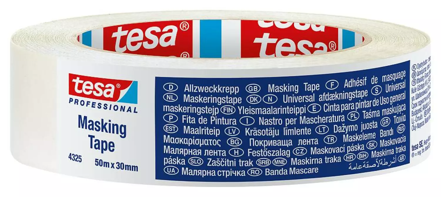 Tesa 04325 Precision Mask Afplaktape - Creme - 38mm x 50m-image