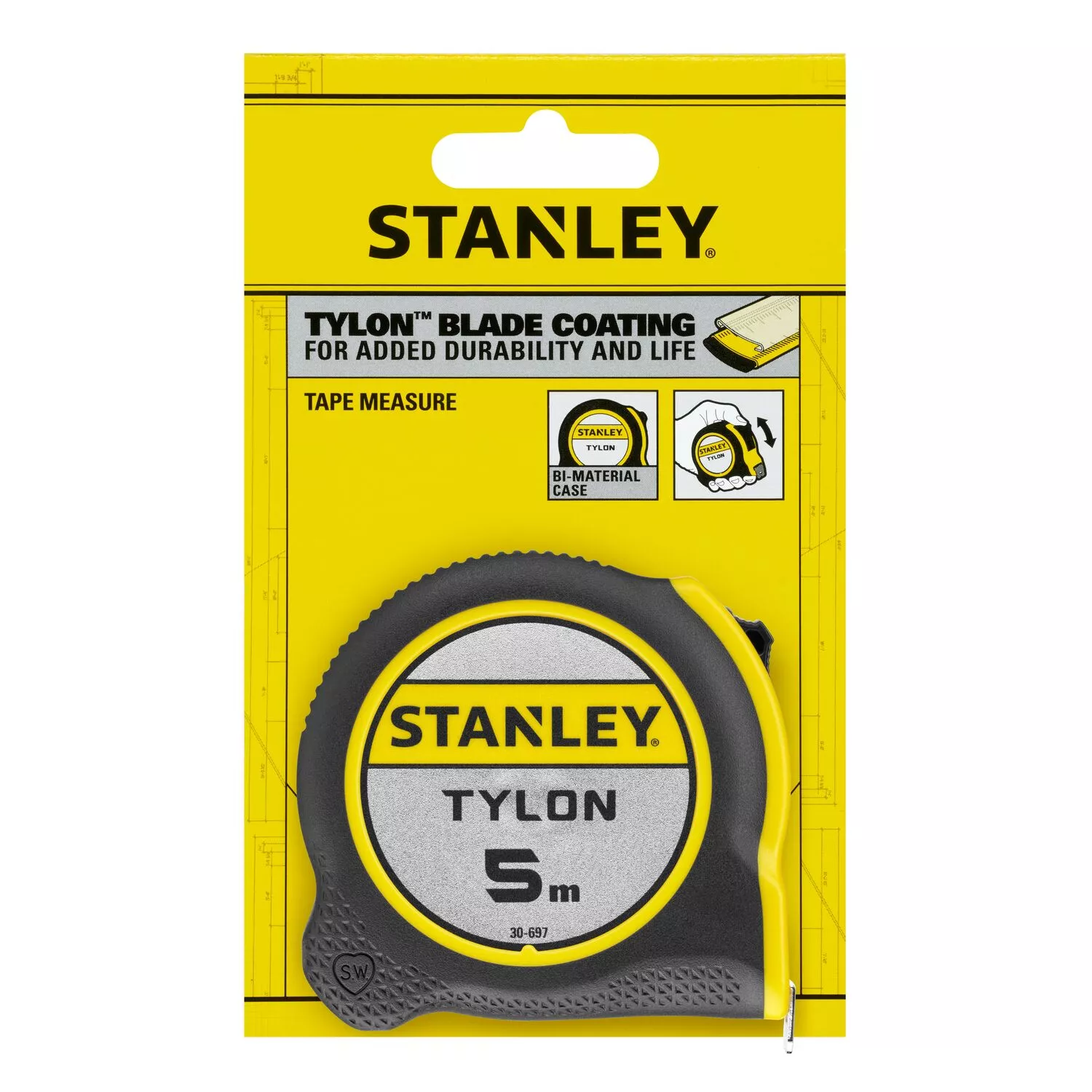 Stanley 1-30-697 Tylon Rolmaat - 5m x 19mm-image