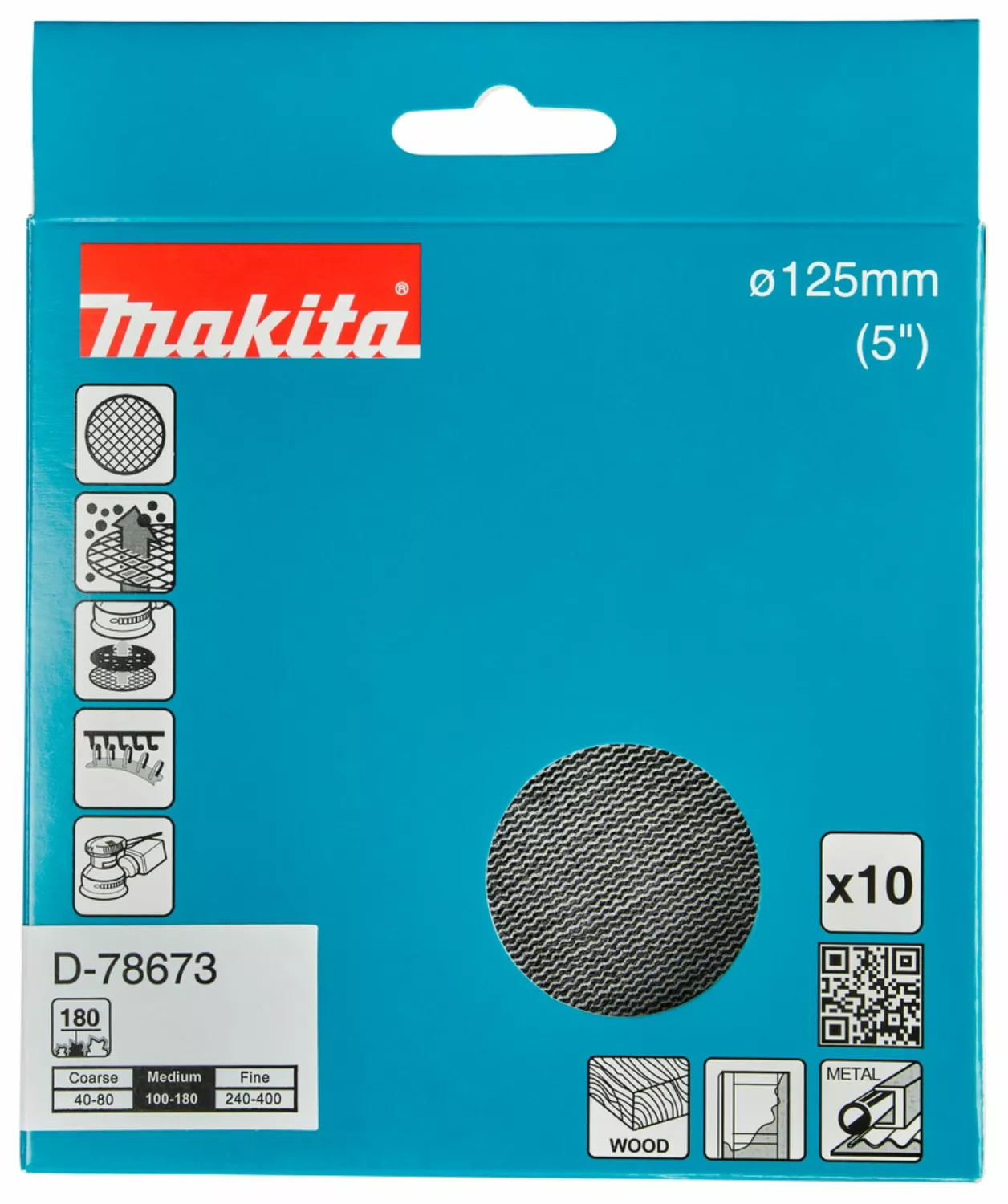 Makita D-78673 Schuurnet - 125mm K180-image