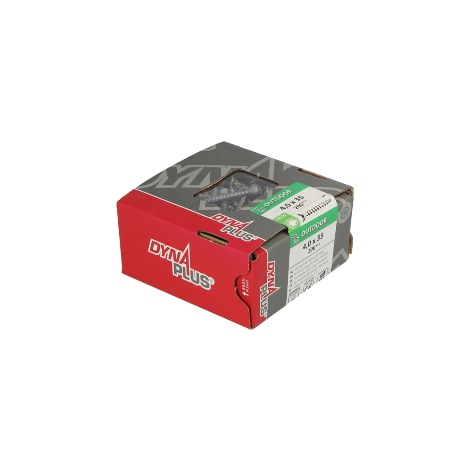 DynaPlus 0281.08.25401 Unischroef - TX20 - 4.0 x 35mm - Platkop - Voldraad - Gecoat (200st)-image