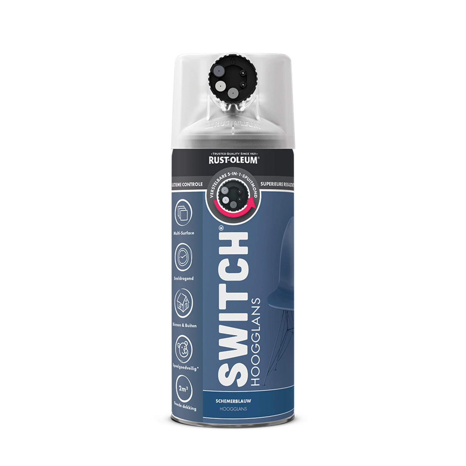 Rust-Oleum Switch Spuitlak - Hoogglans Schemerblauw - 400ml-image