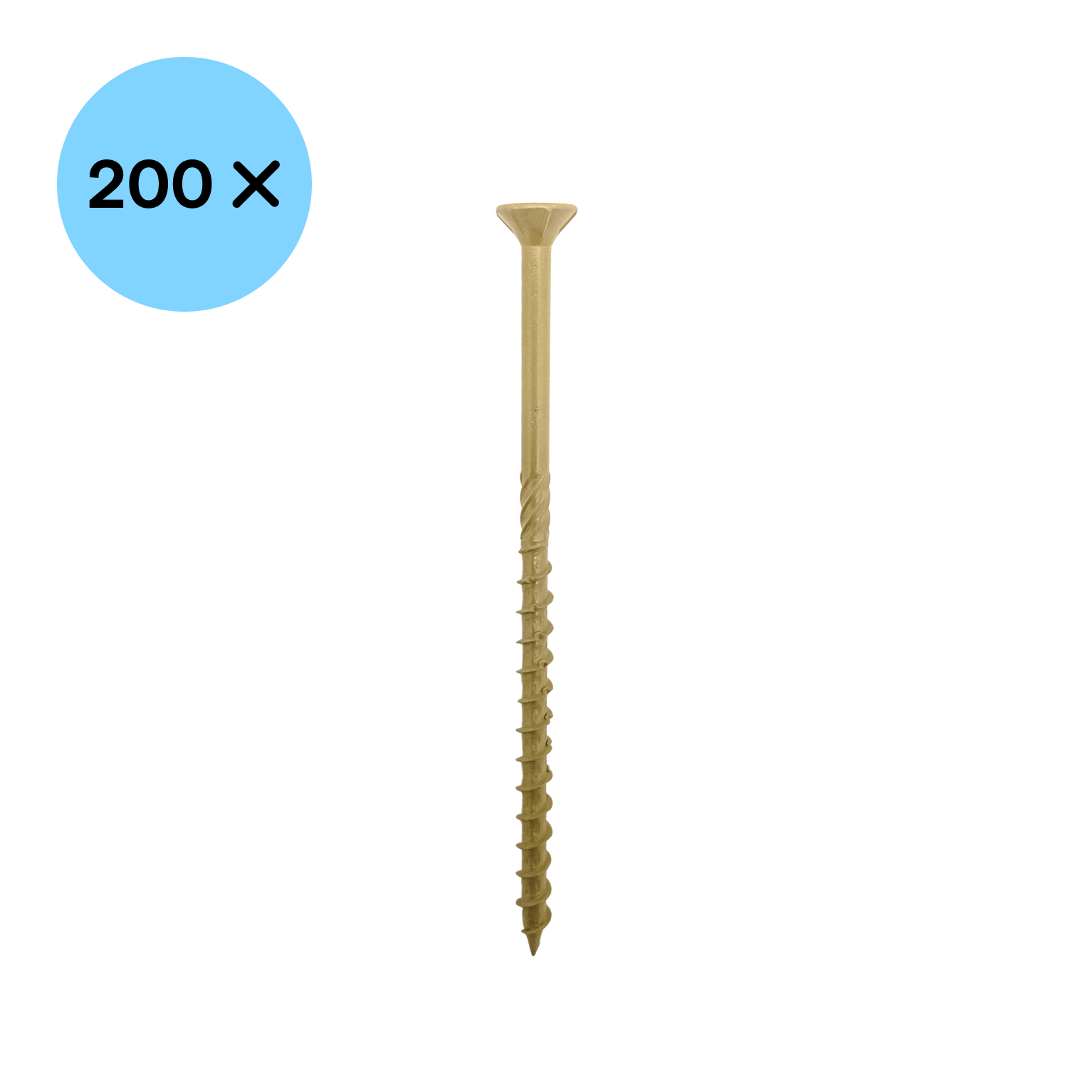 Woodies 61841402 Ultimate Spaanplaatschroef - Gehard staal - Verzonken kop - Deeldraad - TX20 - 4.0 x 50mm (200st)-image