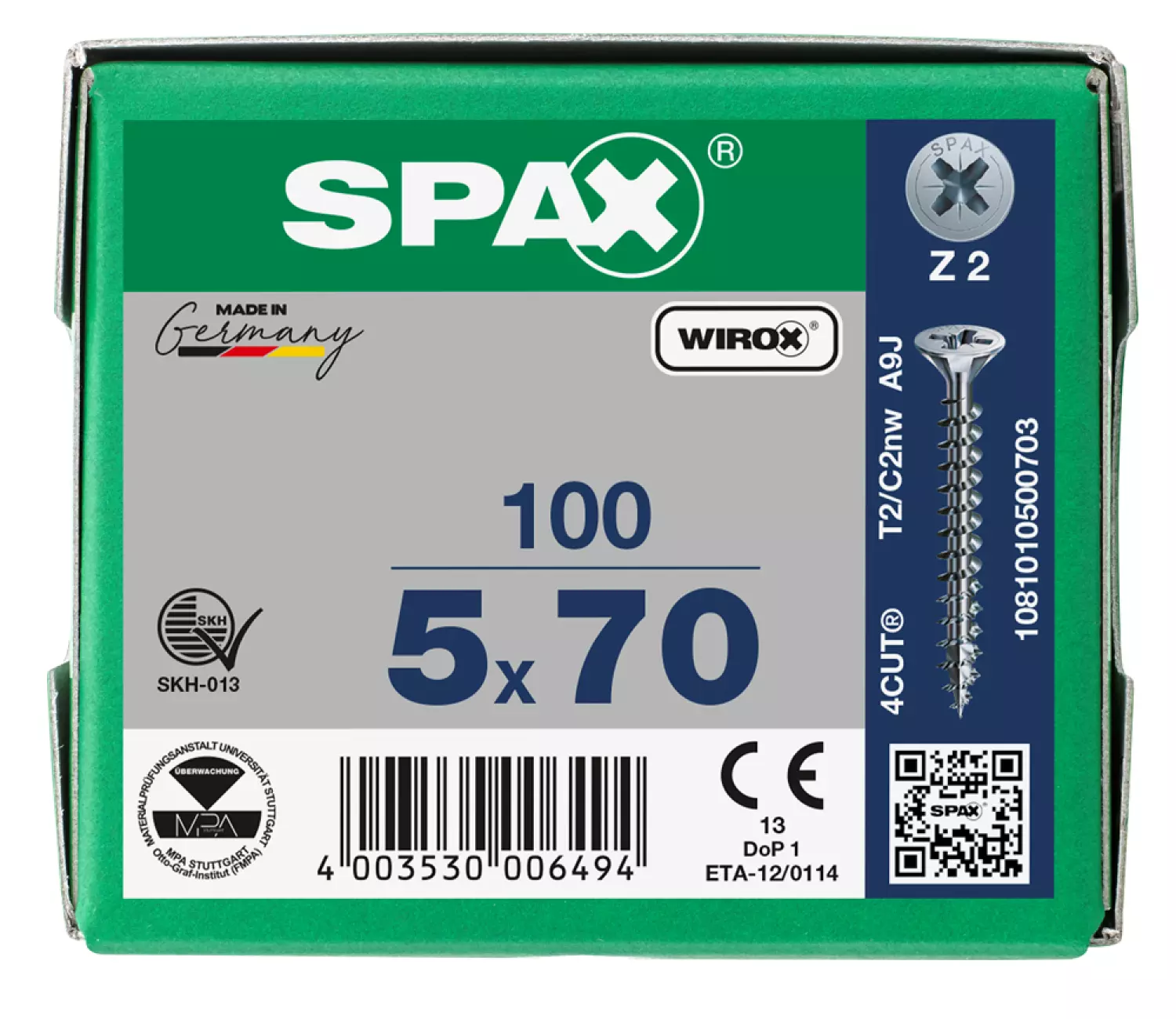 SPAX Universele schroeven verzonken kop - voldraad - Z2 - 5.0x70 mm (100st)-image
