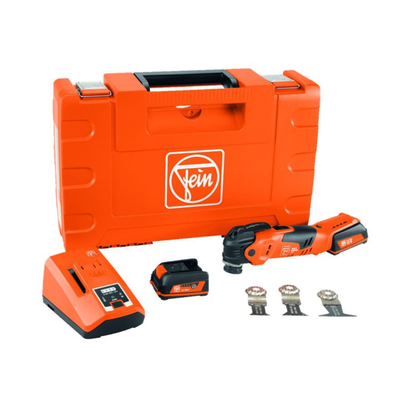 Fein AMM300 Multimaster Start 12V Li-ion accu multitool set (2x 3.0Ah) + 3 zaagbladen in koffer-image