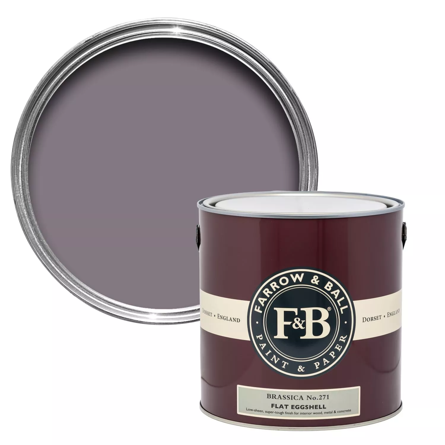Farrow & Ball Flat Eggshell Brassica No.271 - 2,5L-image