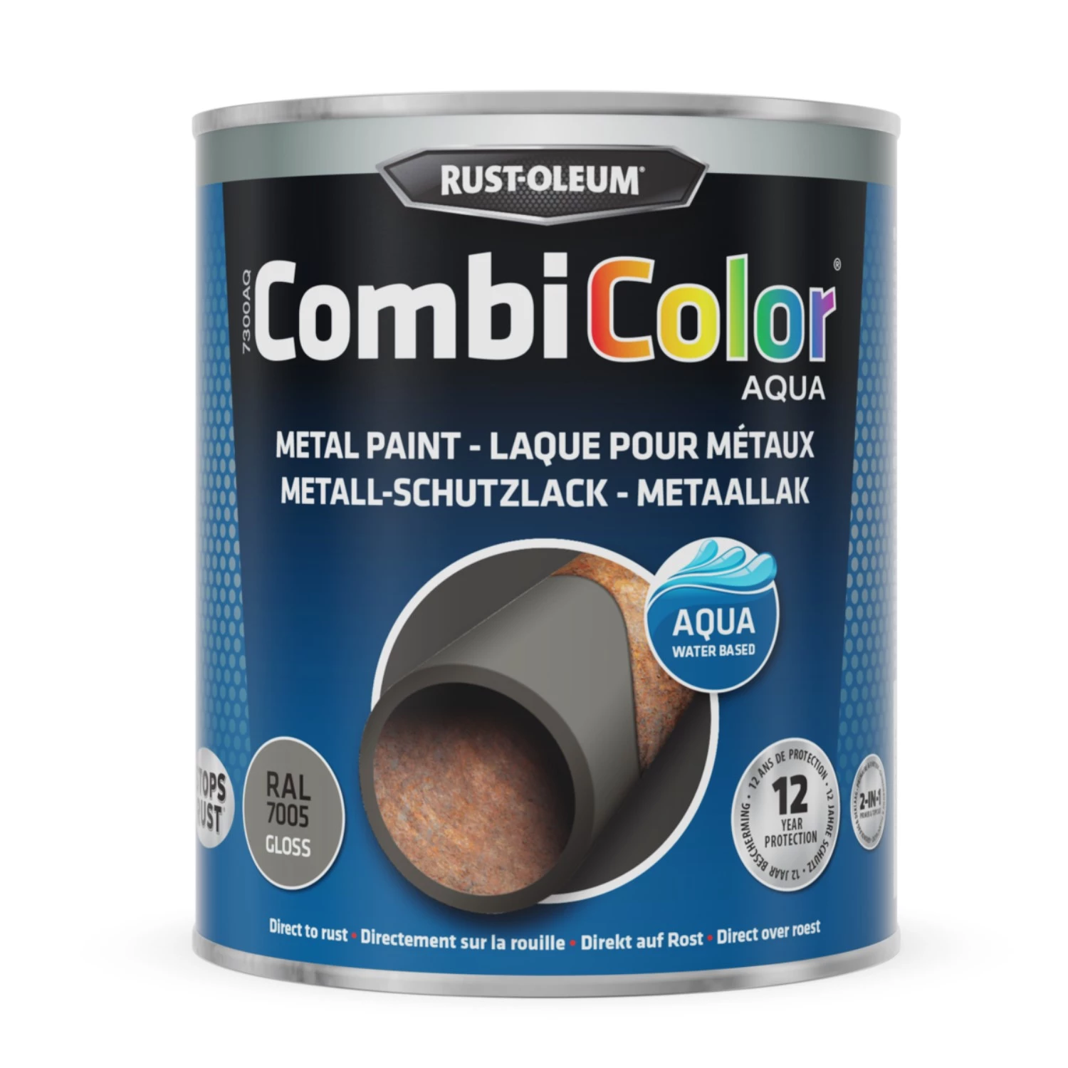 Rust-Oleum Combicolor Aqua Hoogglans -  Ral 7005 muisgrijs - 0,75L-image