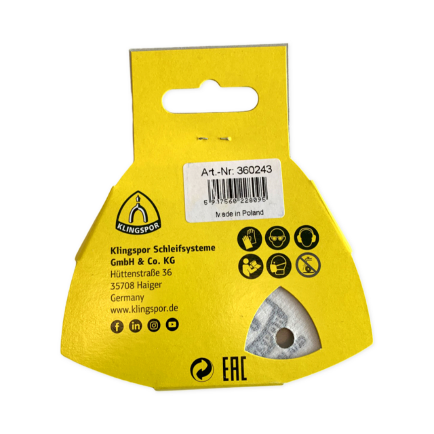 Klingspor Driehoek Schuurpapier Klittenband 5st P240-image