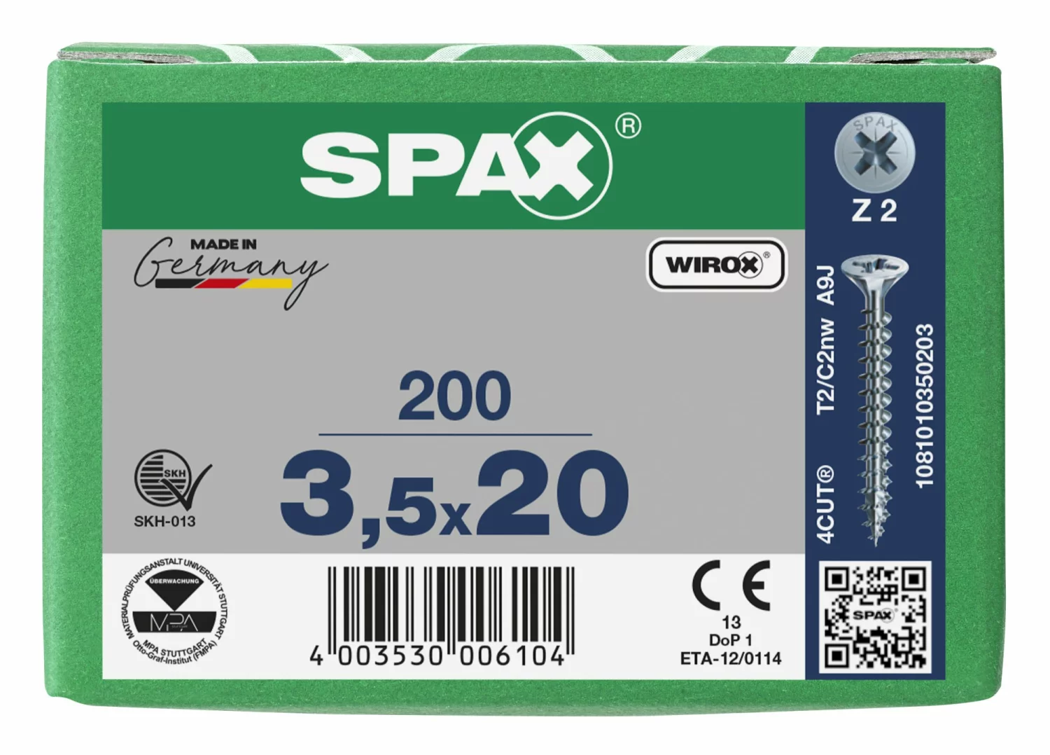 SPAX Universele schroeven verzonken kop - voldraad - Z2 - 3.5x20 mm (200st)-image