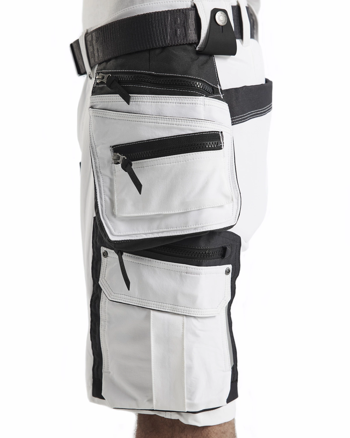 Blåkläder 1088 Werkbroek kort voor schilder/stucadoor met 4-weg stretch - wit/donkergrijs - 50 (M)-image