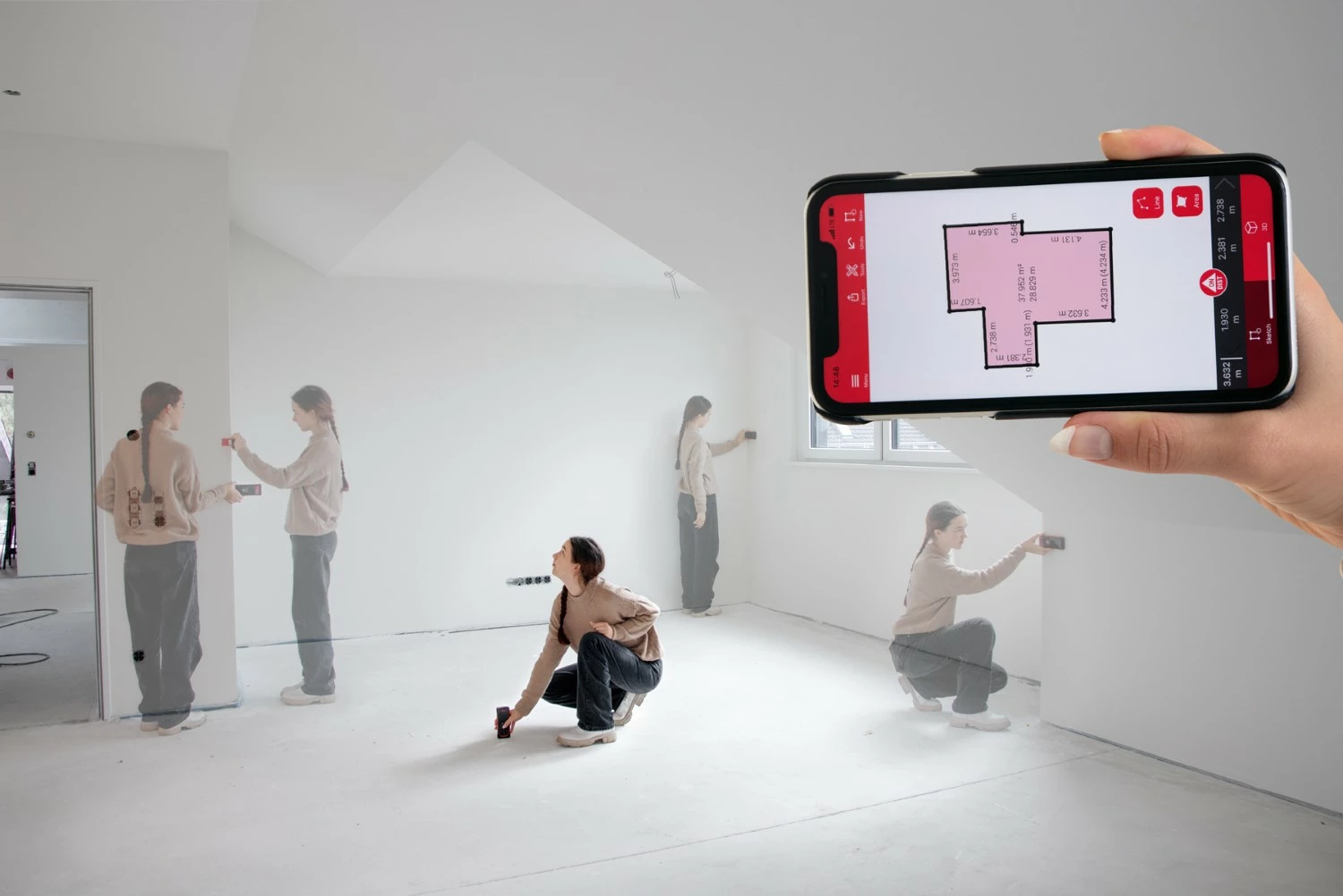 Leica Disto D5 Afstandsmeter in tas - Bluetooth - 200m - IP54-image