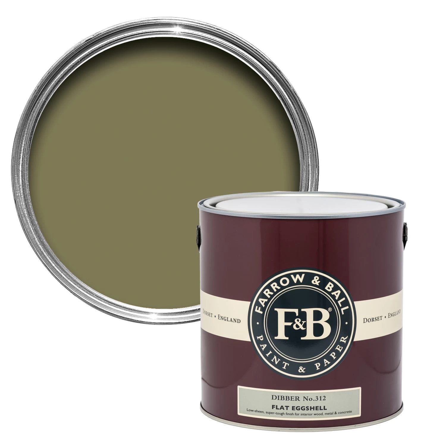 Farrow & Ball Flat Eggshell Dibber No.312 - 750ml-image