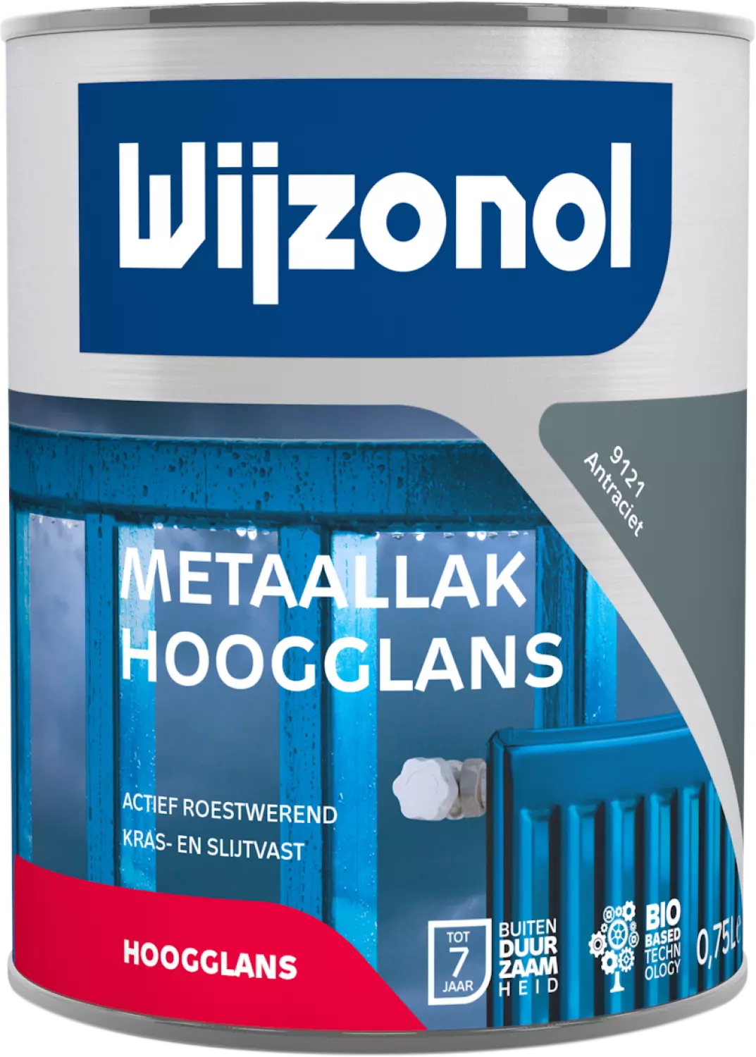 Wijzonol Metaallak Hoogglans - 9121 Antraciet - 0,75L-image