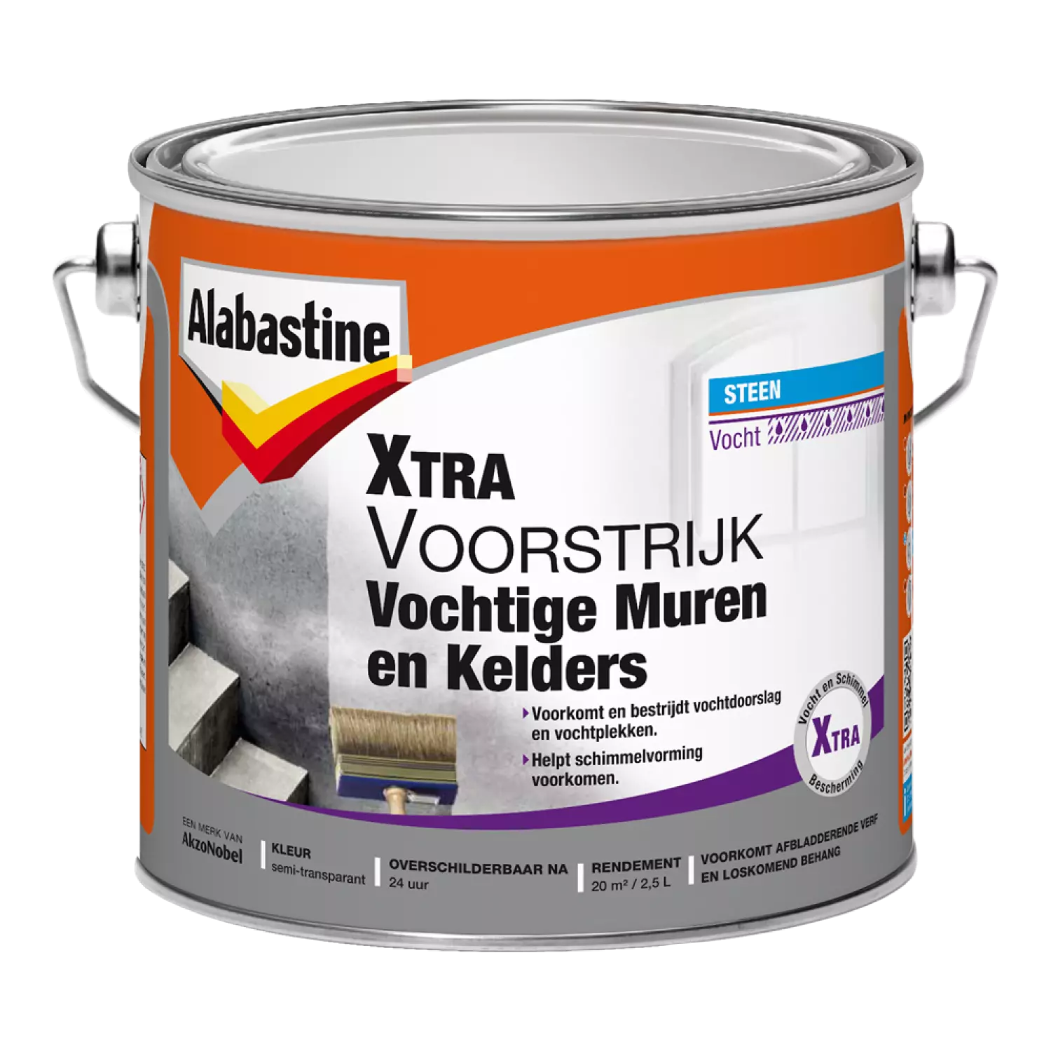 Alabastine Xtra Voorstrijk Vochtige muren en kelders - 2,5L-image