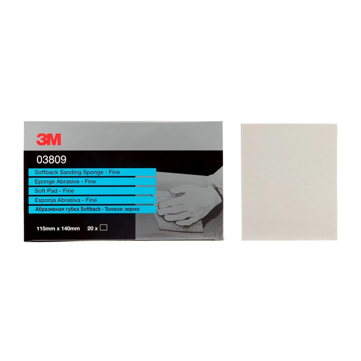 3M Softback Schuurspons -140mm x 115mm - Super Fine - K240-image