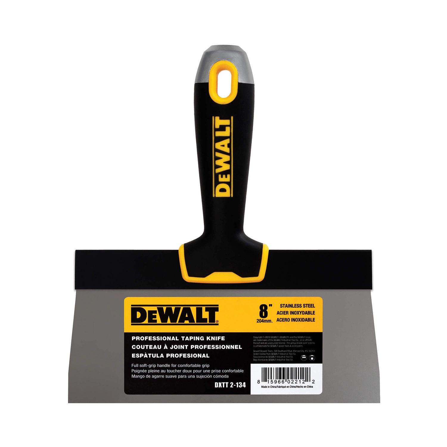 DeWalt Spackmes RVS Softgrip 8" (203 mm)-image