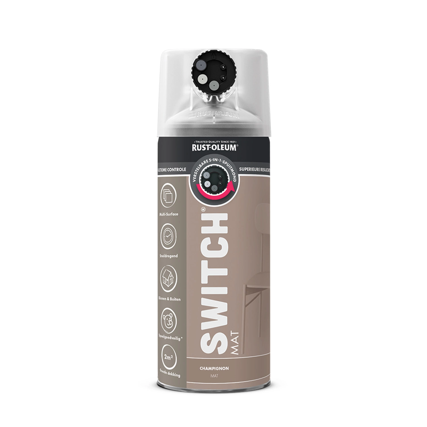 Rust-Oleum Switch Spuitlak - Mat Champignon - 400ml-image