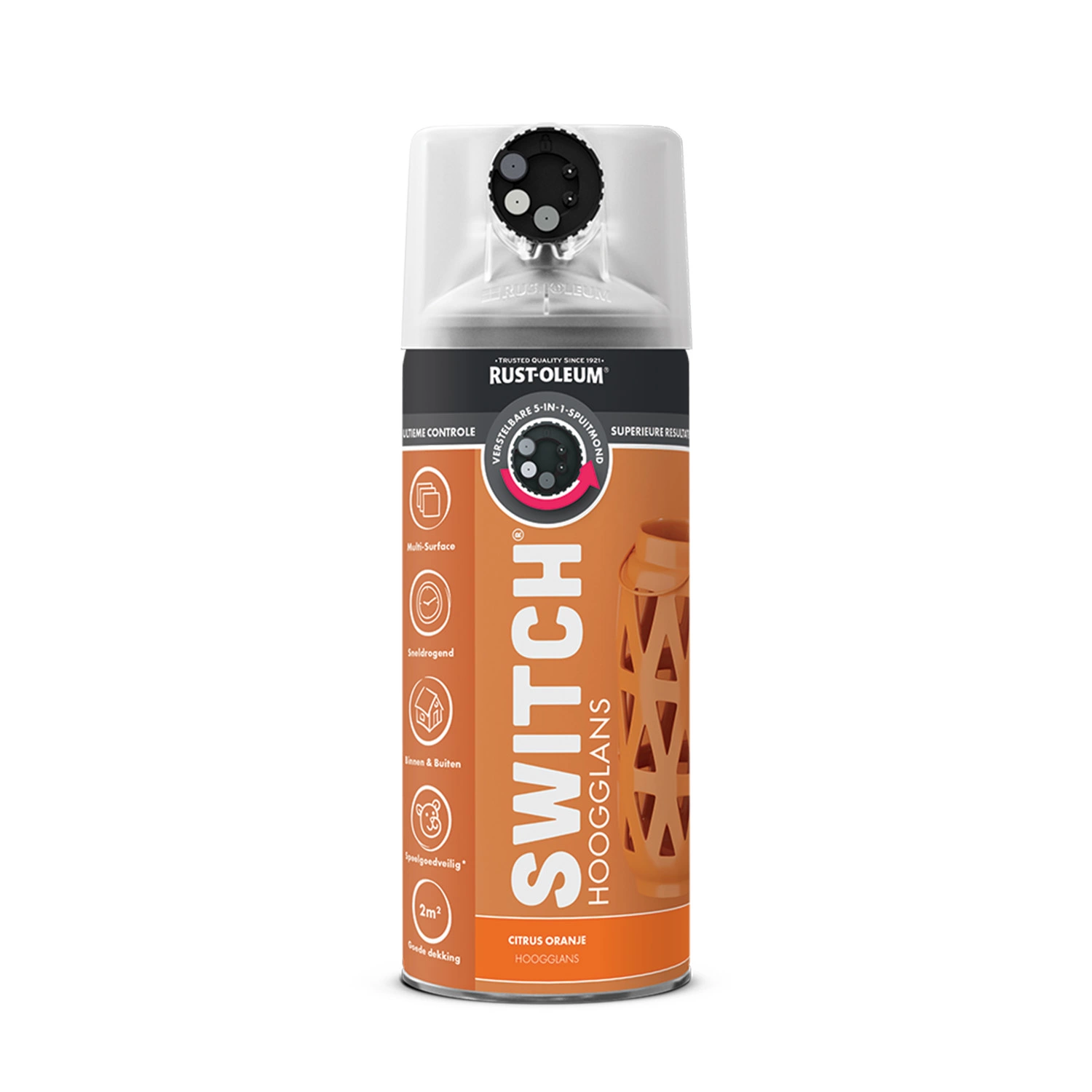 Rust-Oleum Switch Spuitlak - Hoogglans Citrus Oranje - 400ml-image