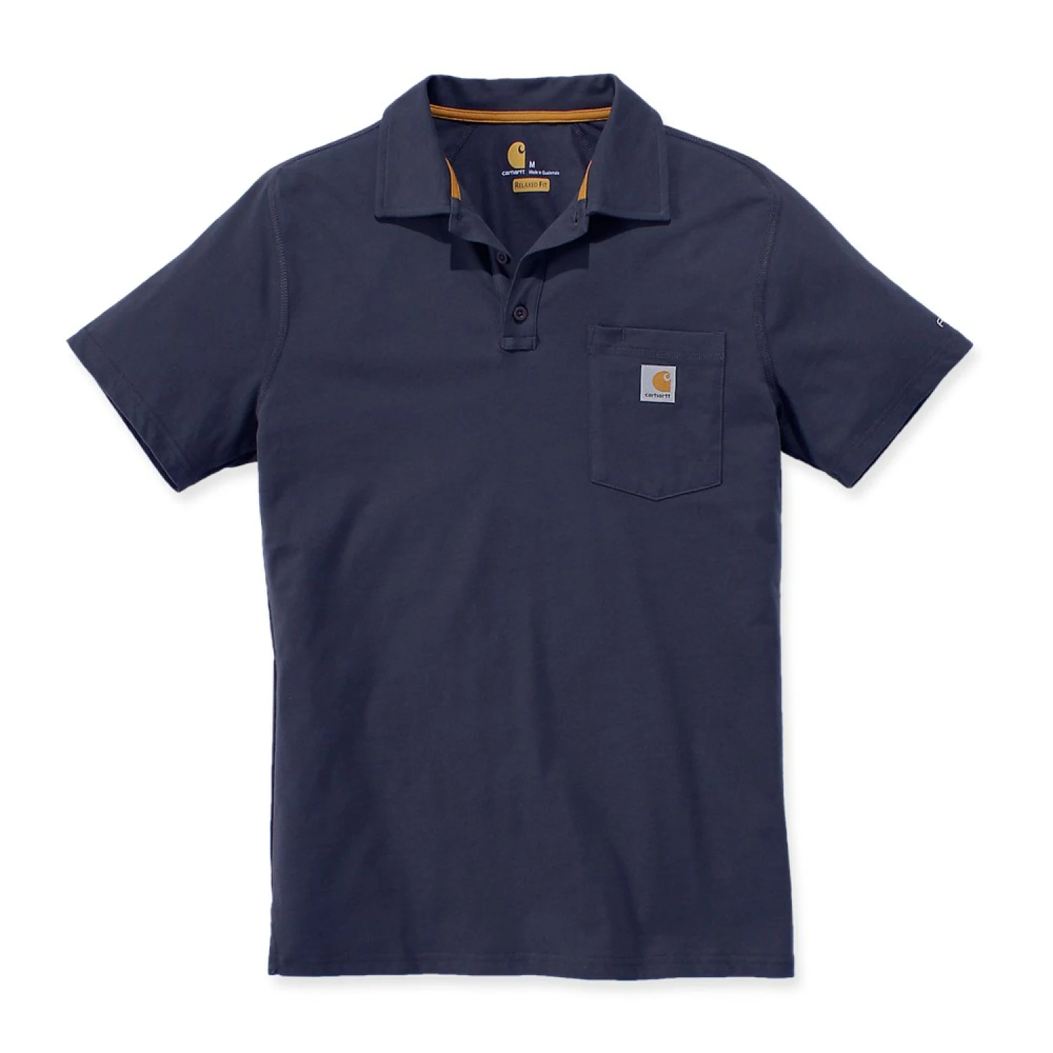 Carhartt 103569 Force Cotton Delmont Pocket Polo - Relaxed Fit - Navy - M-image