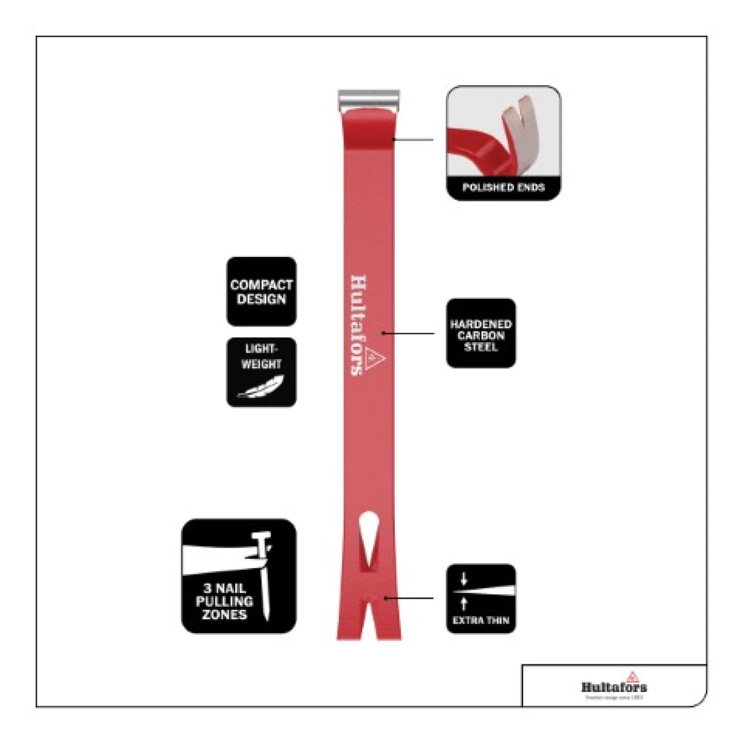 Hultafors 108MINI Stalen koevoet - 190mm-image