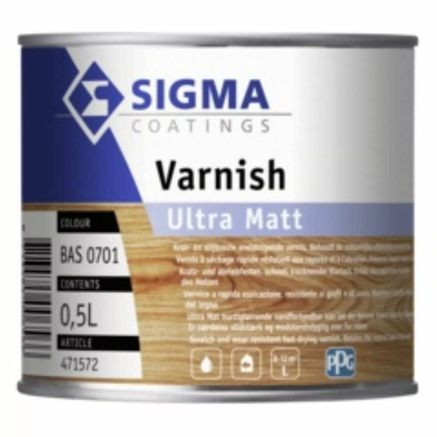 Sigma Varnish Ultra Matt - op kleur gemengd -0,5L-image