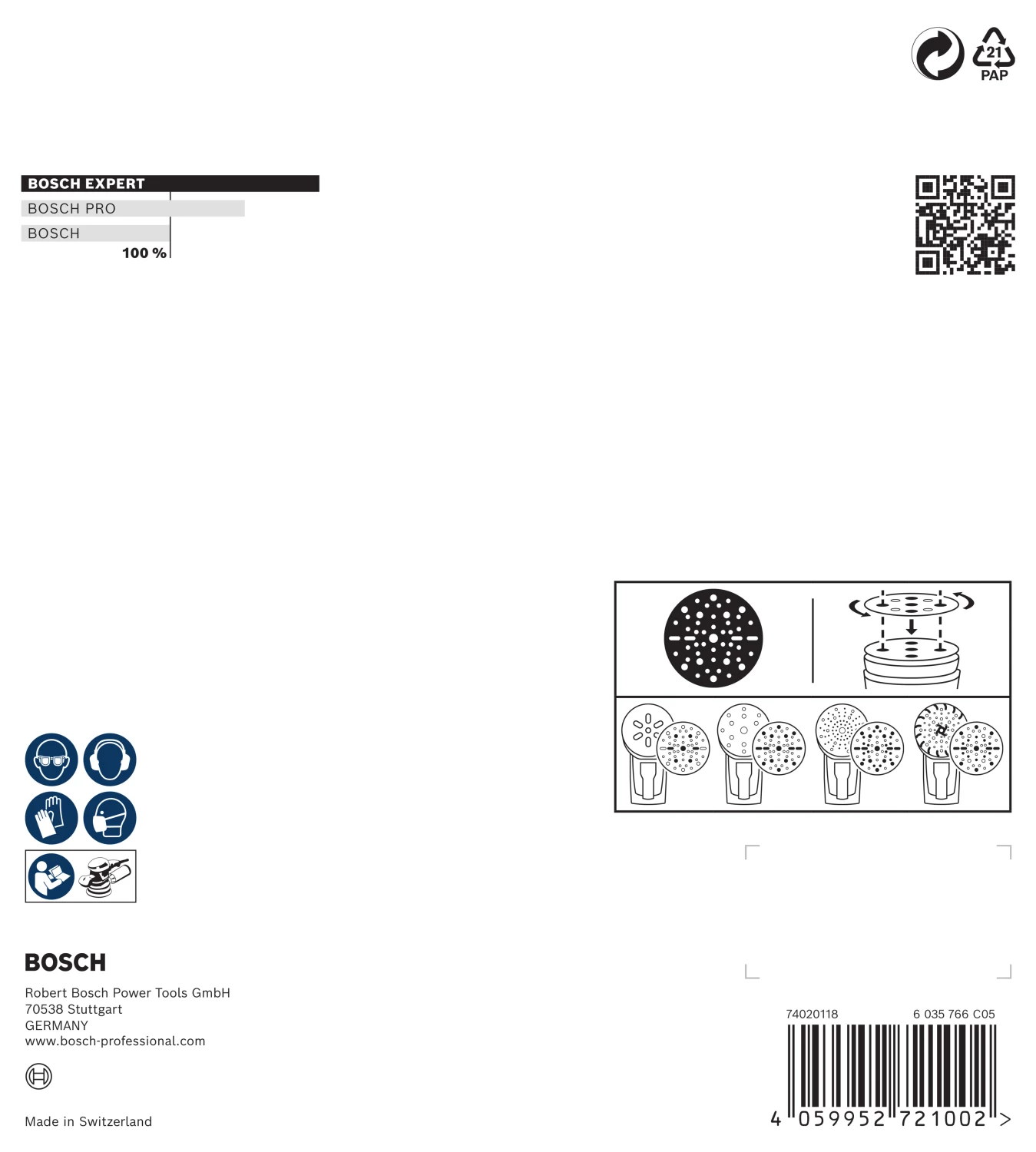 Bosch 2608902447 EXPERT Schuurschijf O780 met film onderlaag - 150mm - K400 (6 stuks)-image