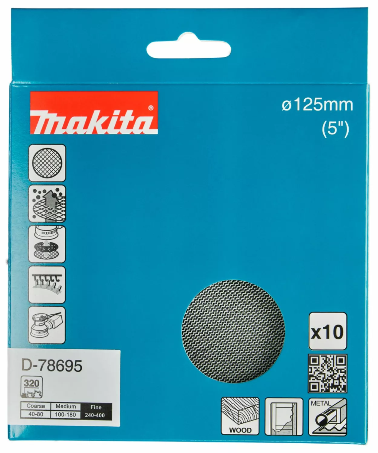 Makita D-78695 Schuurnet - 125mm K320-image