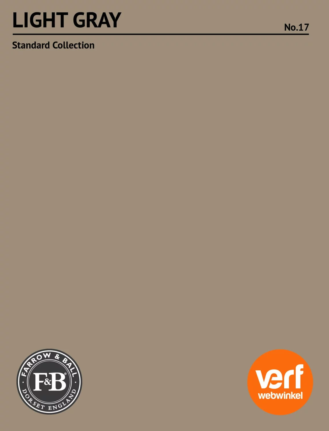 Farrow & Ball Dead flat Light Gray No.17 2,5L-image