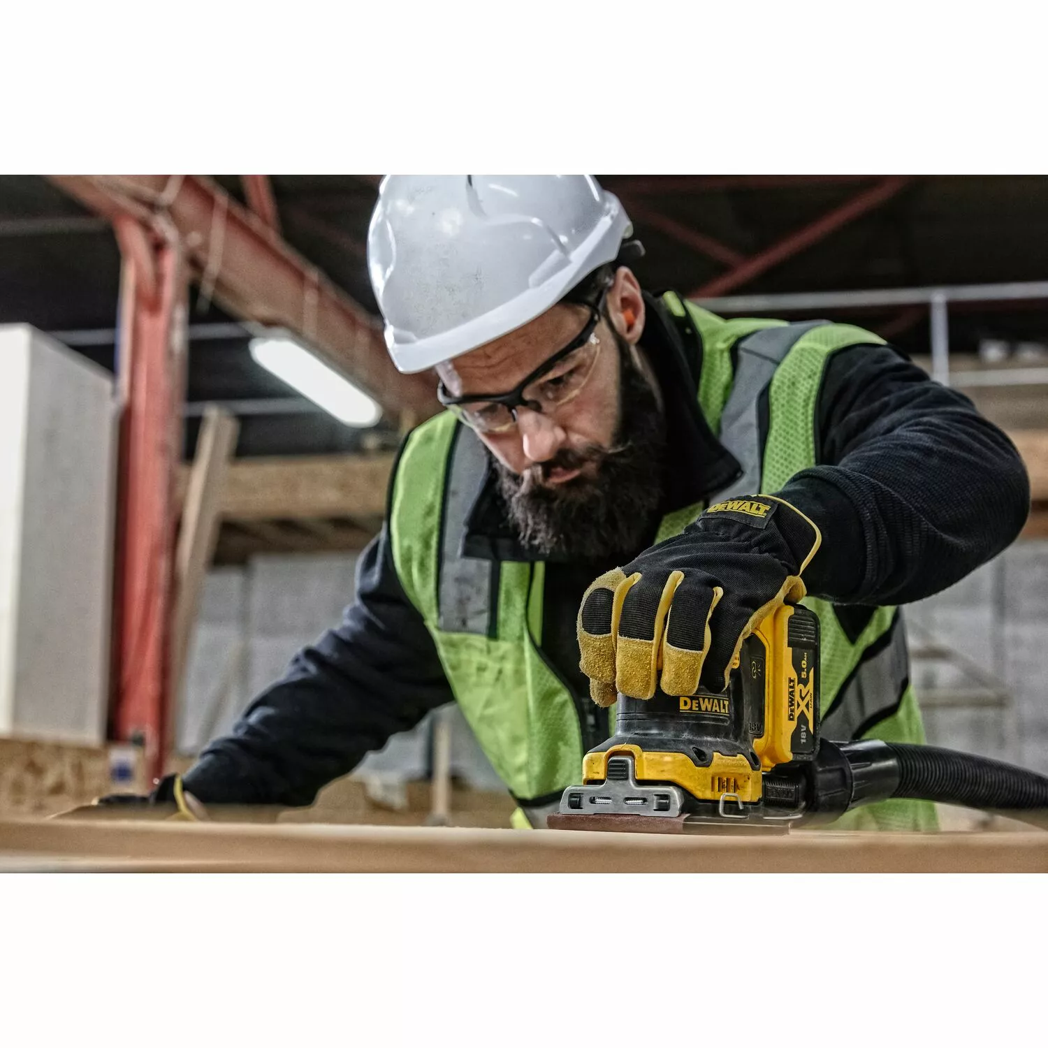 DeWALT DCW200NT 18V Li-ion XR accu vlakschuurmachine body in TSTAK - 140 x 115mm - koolborstelloos-image
