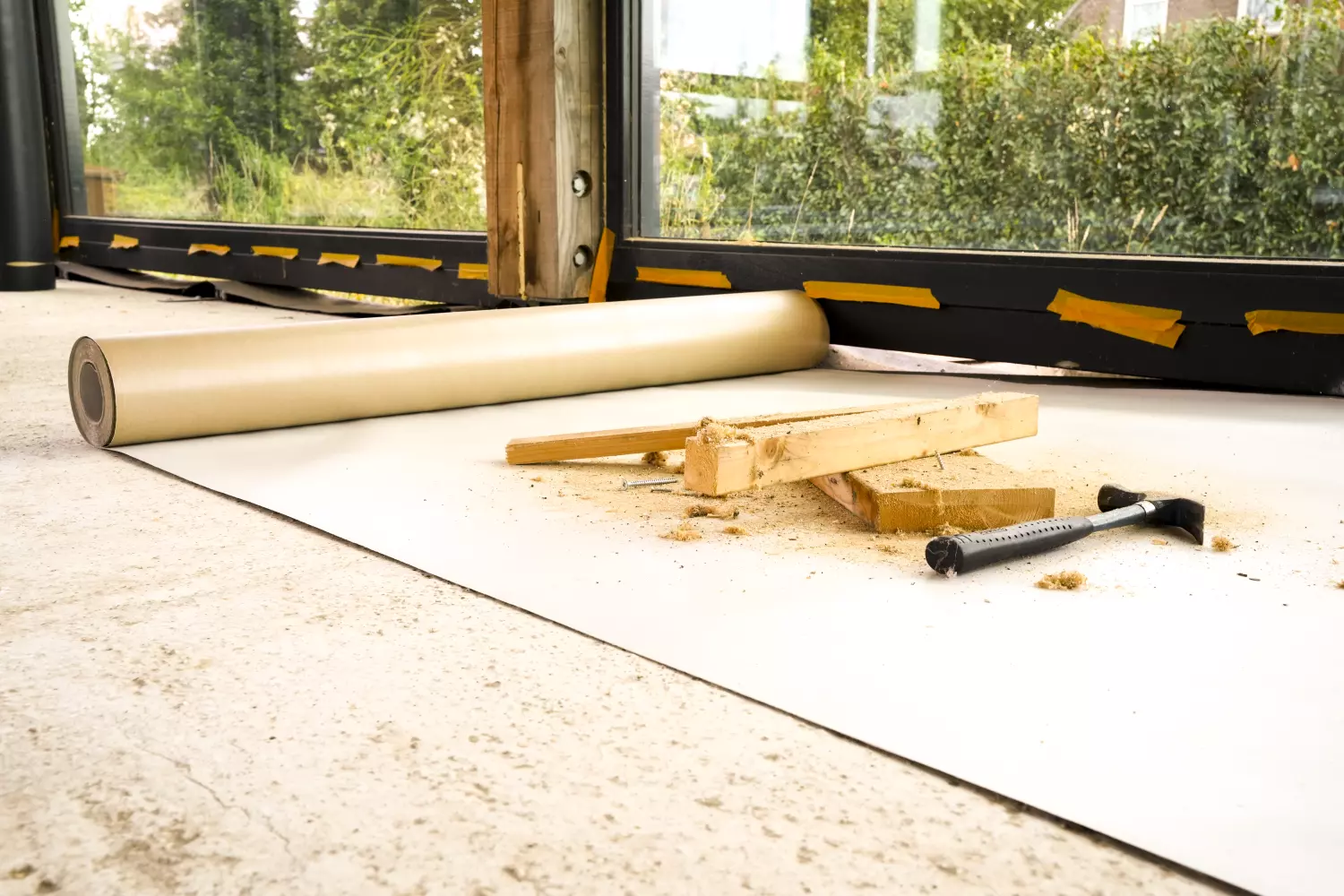 Verbo 19350 Stucloper 2 zijden gelamineerd - Wit/Bruin - 1,30m - 50m²-image