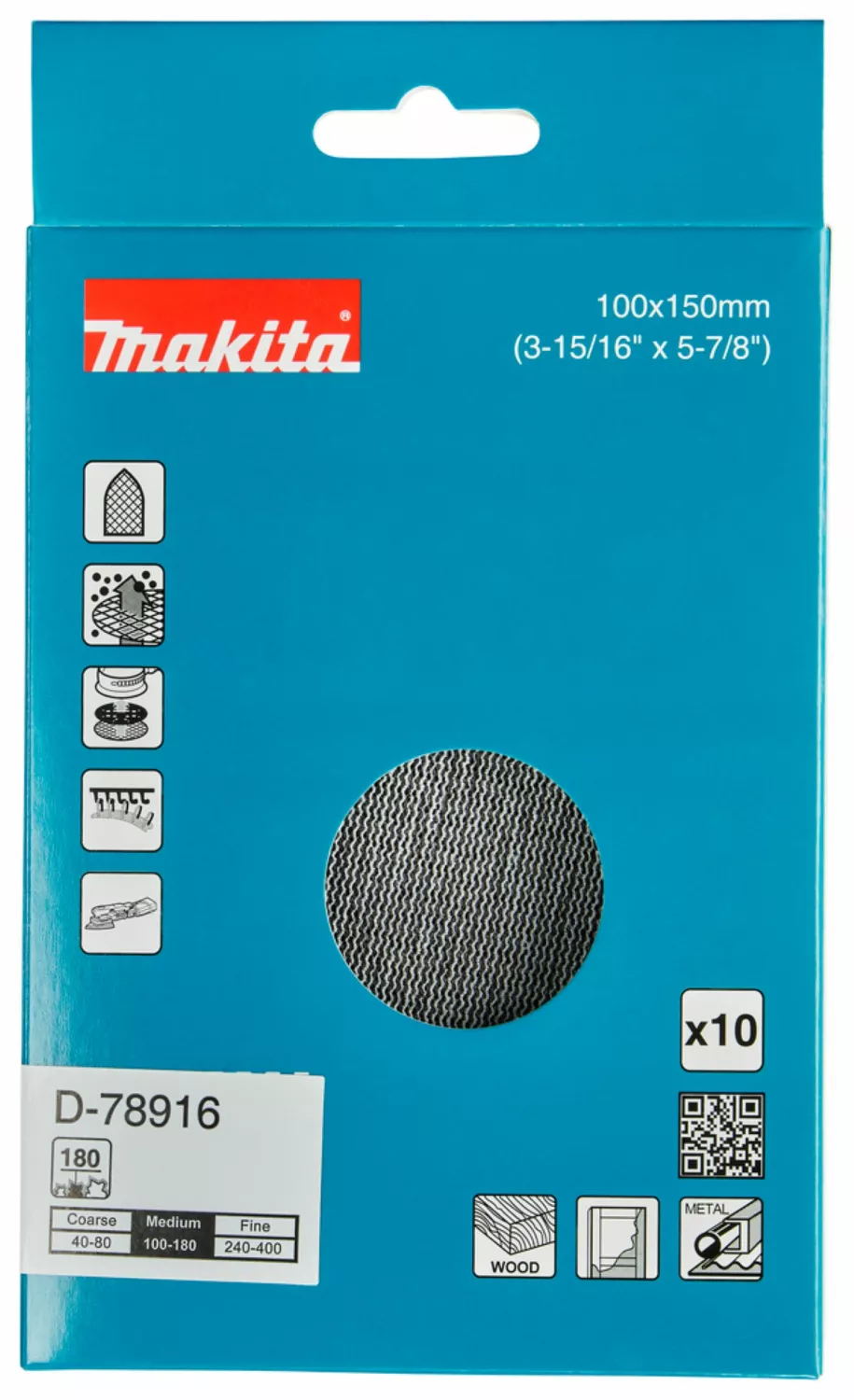 Makita D-78916 Schuurnet -  100x150mm K180-image