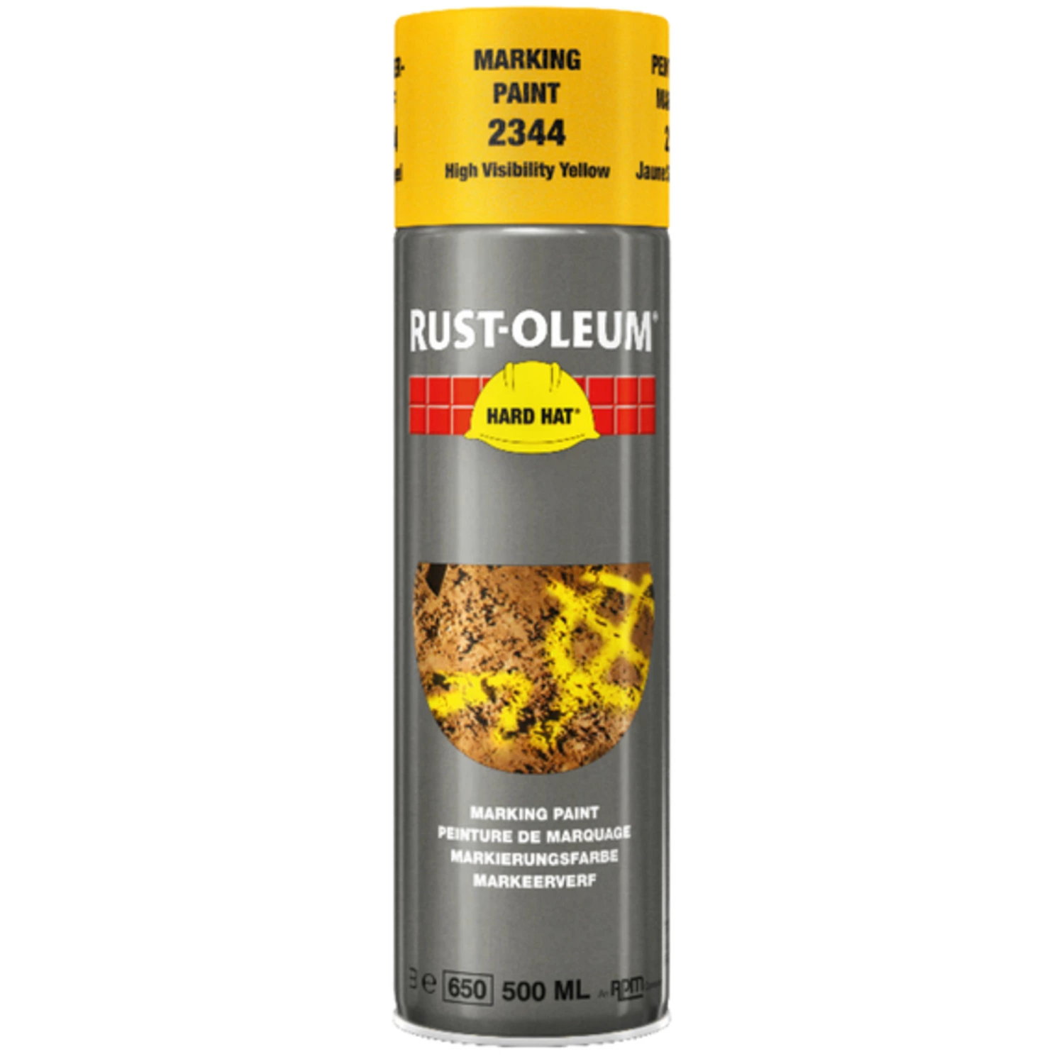 Rust-Oleum 2344 Hard Hat Markeerverf Spuitbus - geel - 0,5L-image