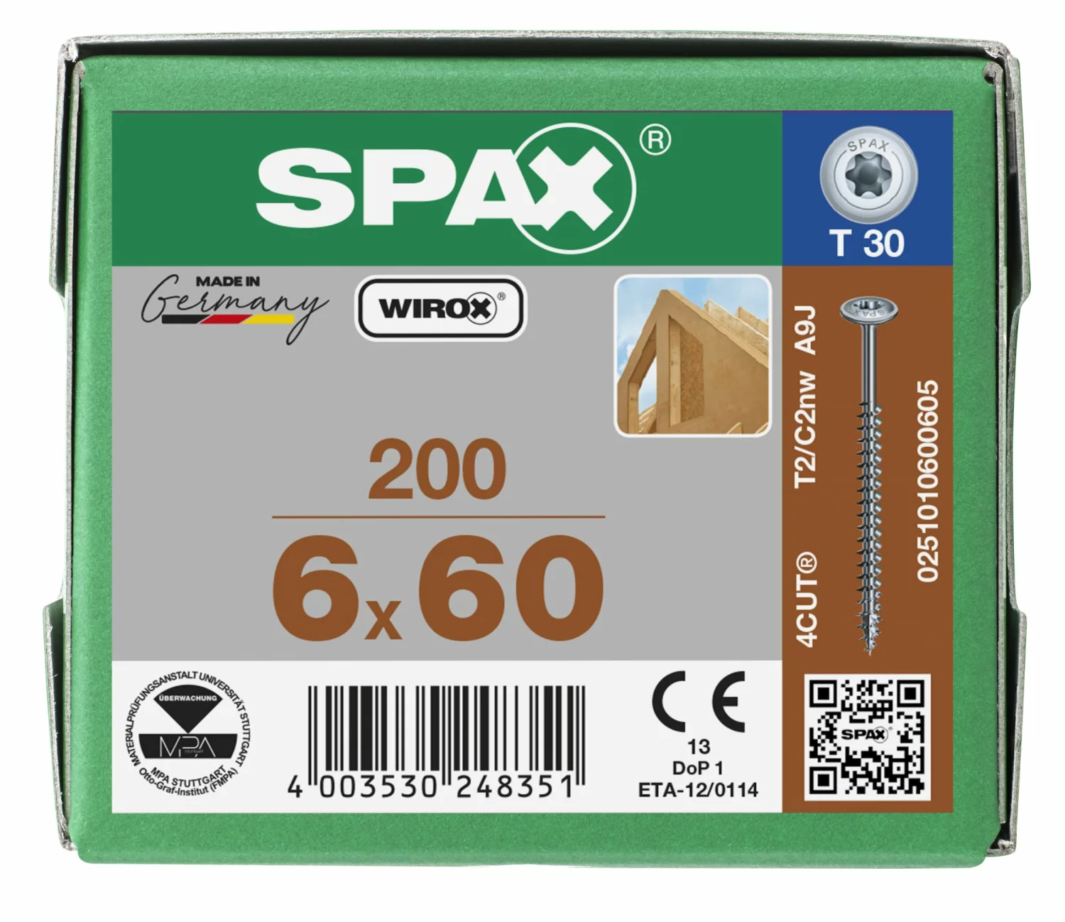SPAX Houtconstructieschroeven tellerkop - voldraad -T30 - 6.0x60 mm(200st)-image