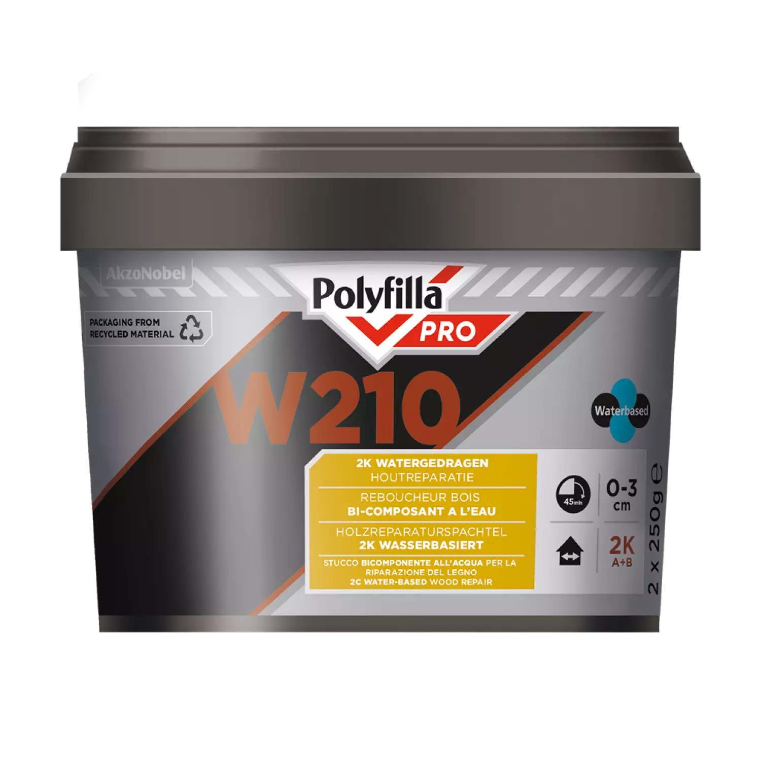 Polyfilla W210 2 K Watergedr. Houtvulmiddel 500 Ml (2 X 250-image