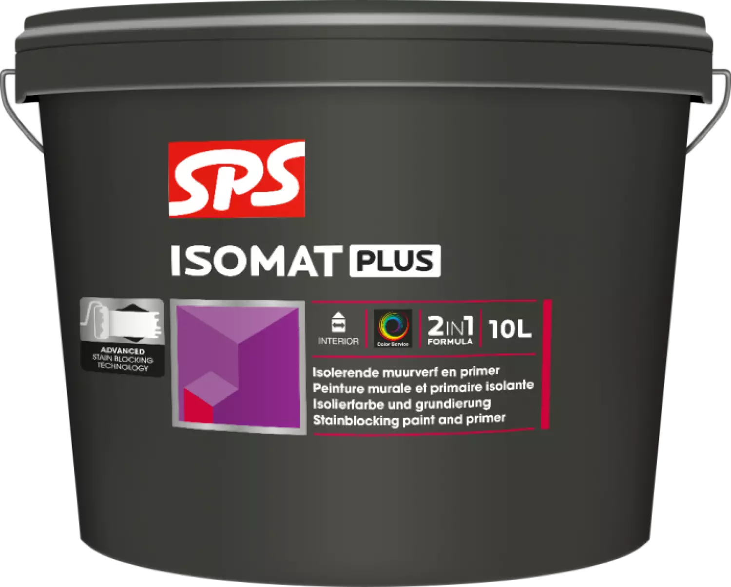 SPS Isomat Plus Muurverf en Primer - op kleur gemengd - 4L-image