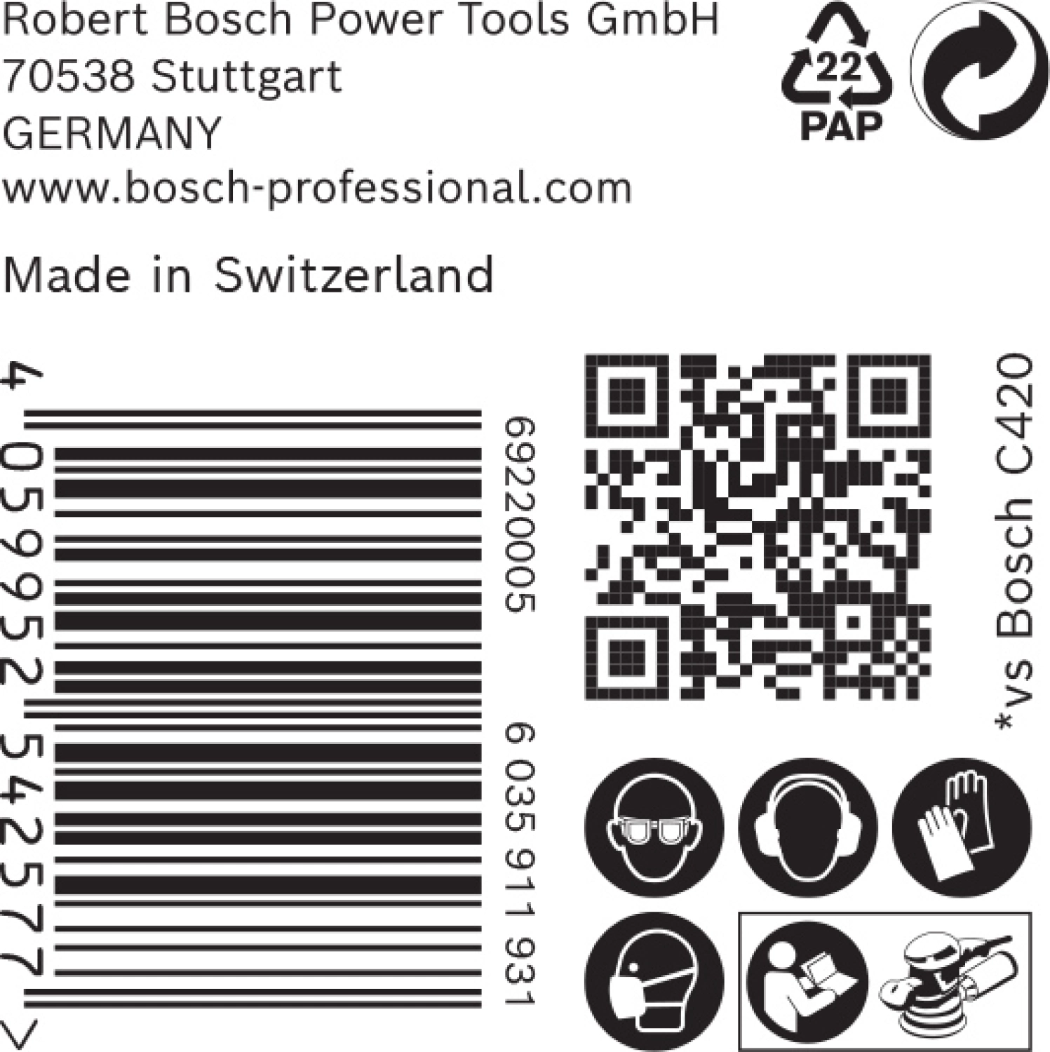 Bosch 2608900919 EXPERT Schuurvel C470 Best for Wood and Paint - 150mm - K80 - 6 gaten (50st)-image