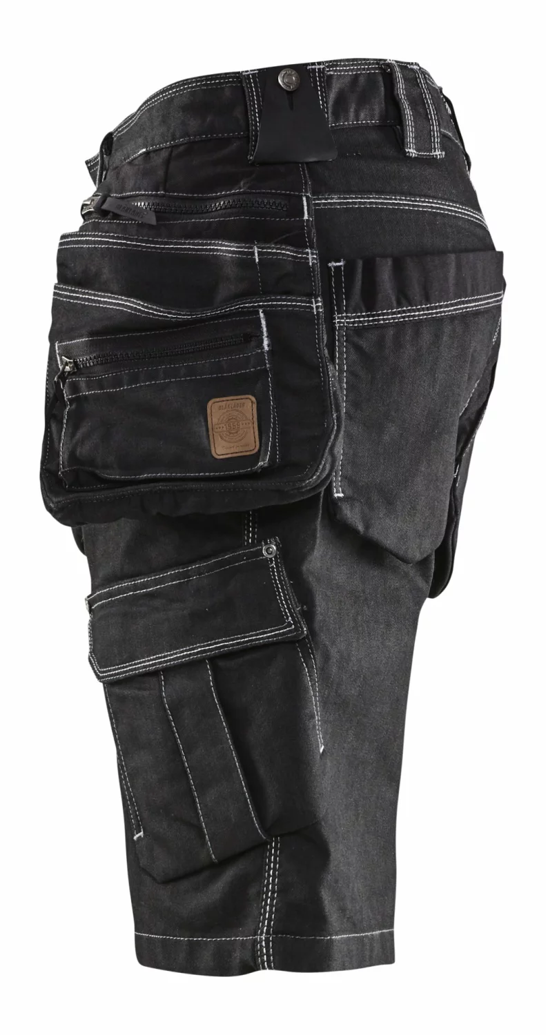 Blåkläder X1900 Werkbroek kort Denim Stretch 1992 - zwart - maat 52 (L)-image