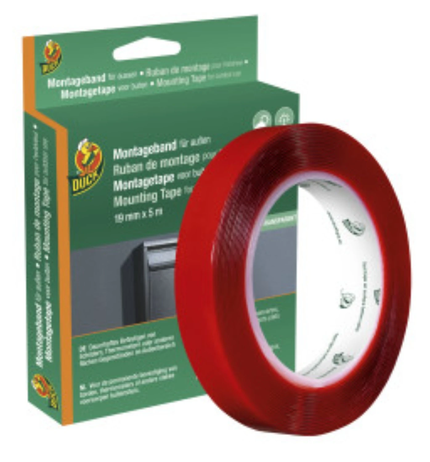 Duck Tape 140-00 Montagetape Buiten - Transparant - 19mm x 5m