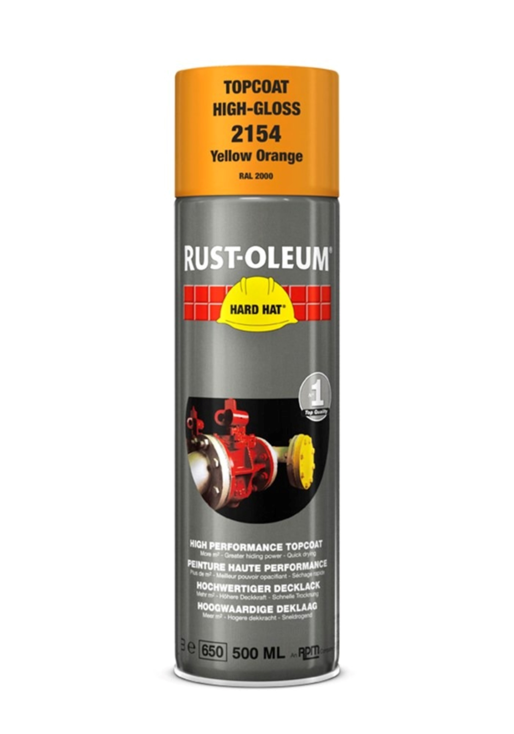 Rust-Oleum Hard Hat 2154 - RAL 2000 geeloranje - 0,5L-image