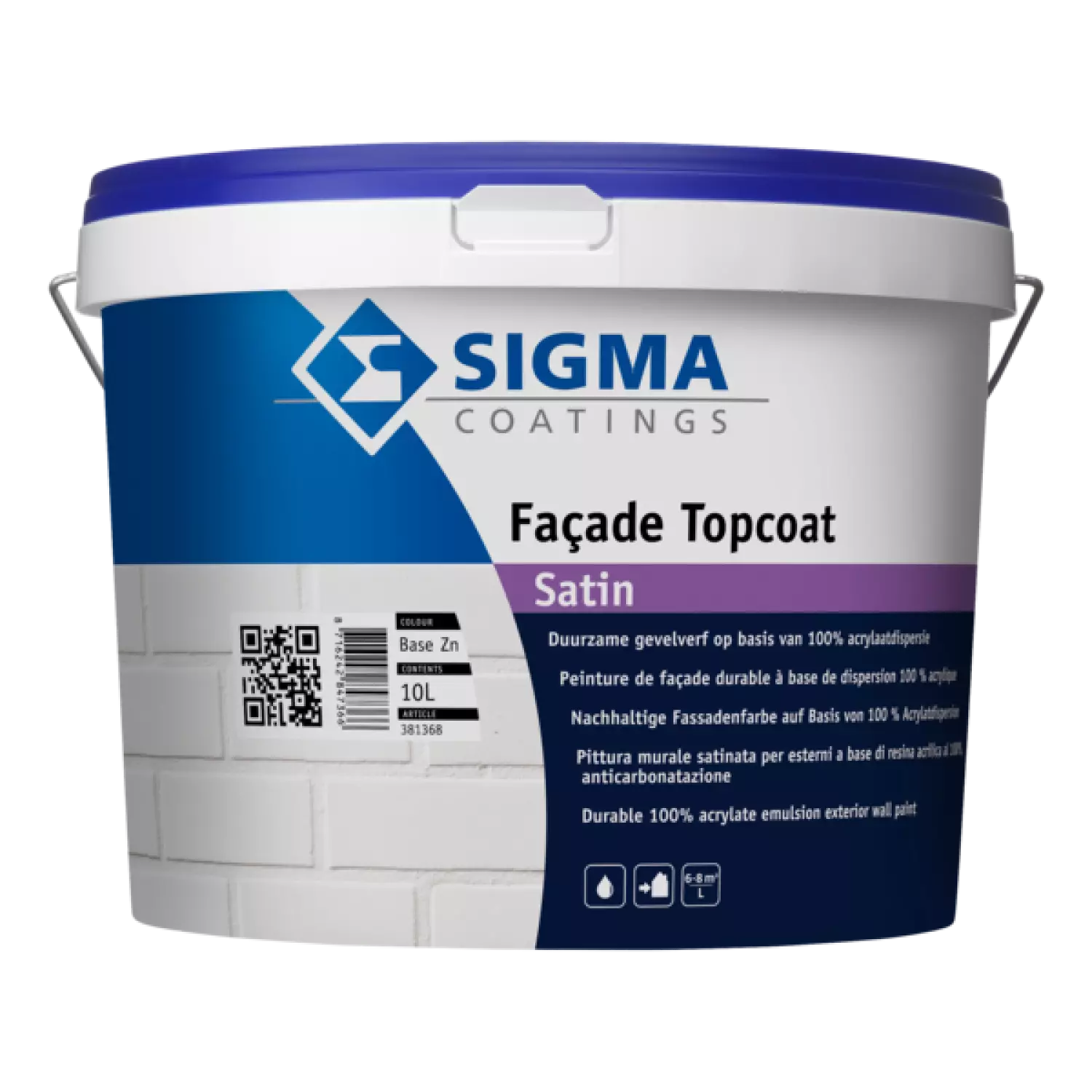 Sigma Sigmafacade topcoat satin basis ZN 10L-image