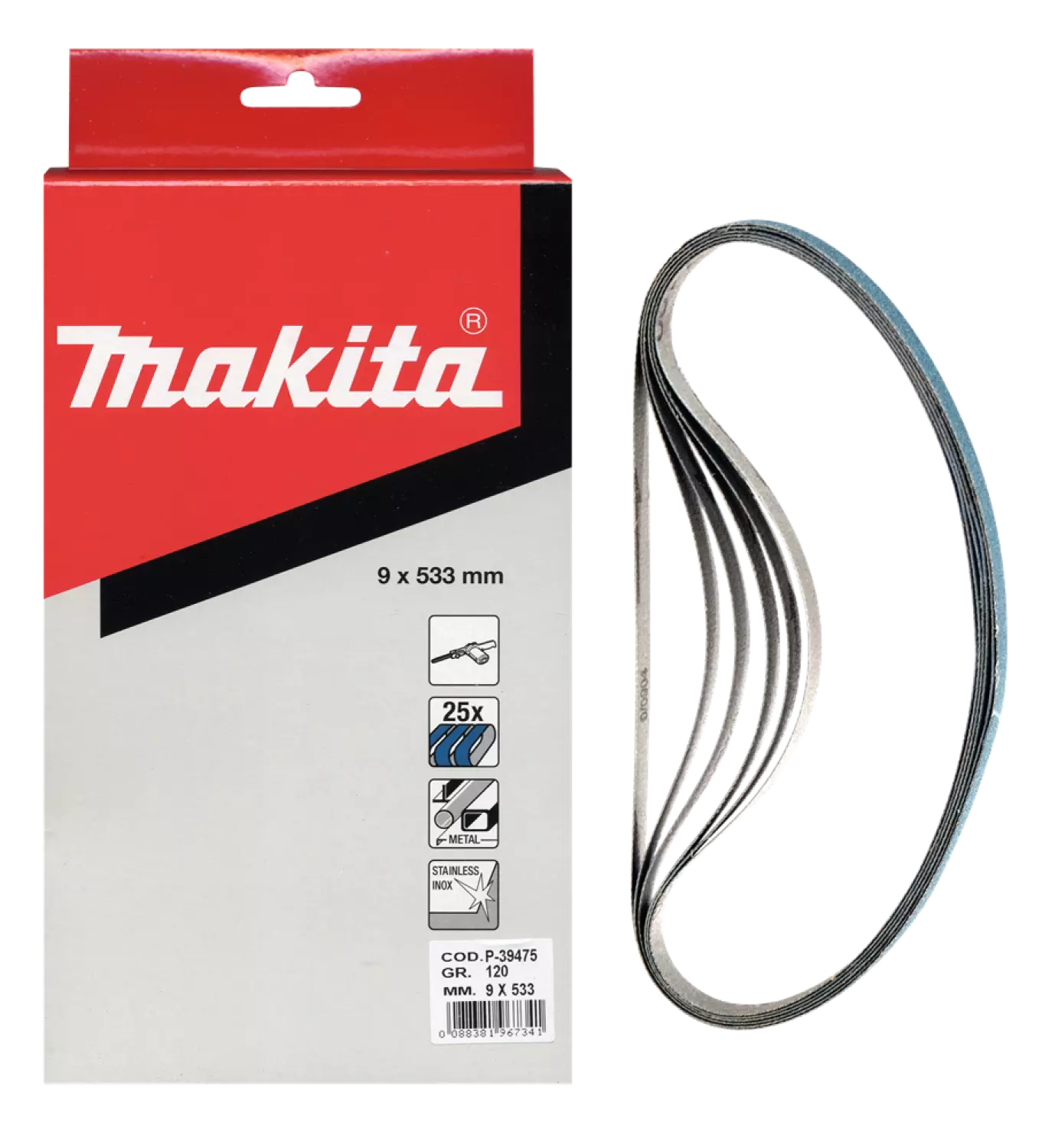 Makita P-39431 Schuurband K40 533x9 blue-image