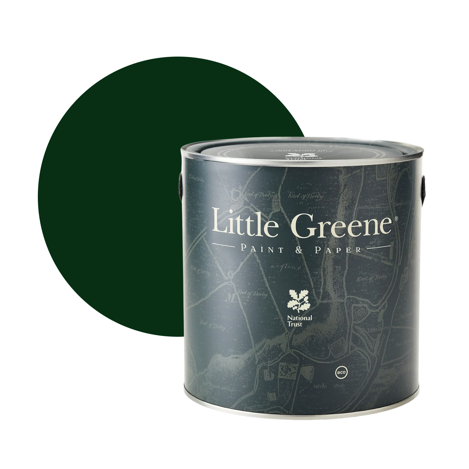 Little Greene Absolute Matt Emulsion - Dark Brunswick Green No. 88 - 2,5L-image