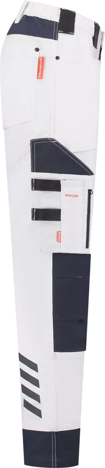 Workman 90041 STRETCH Worker Werkbroek P2S Dames - Wit / Navy - Maat 40 (31/31)-image