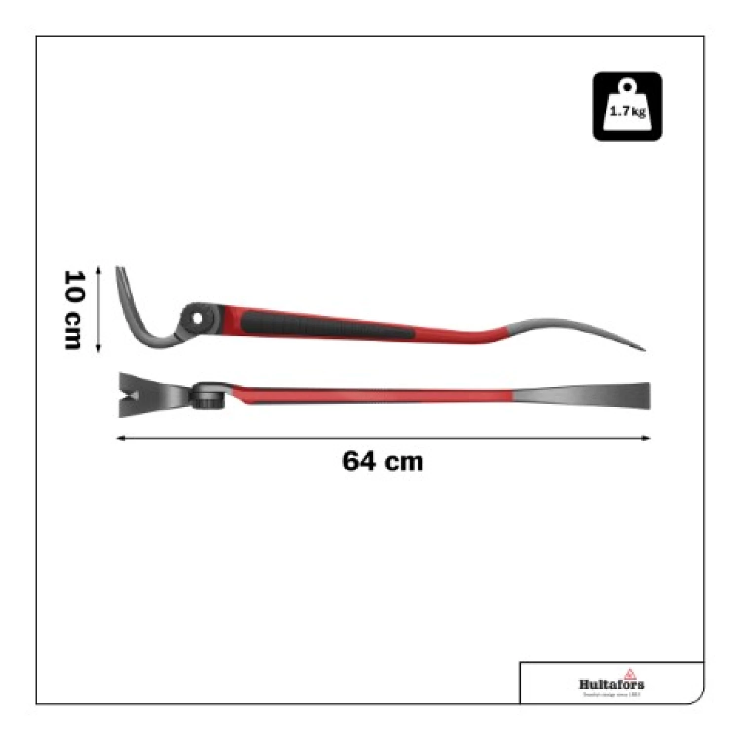 Hultafors 209 SB Instelbare stalen koevoet - 640mm-image