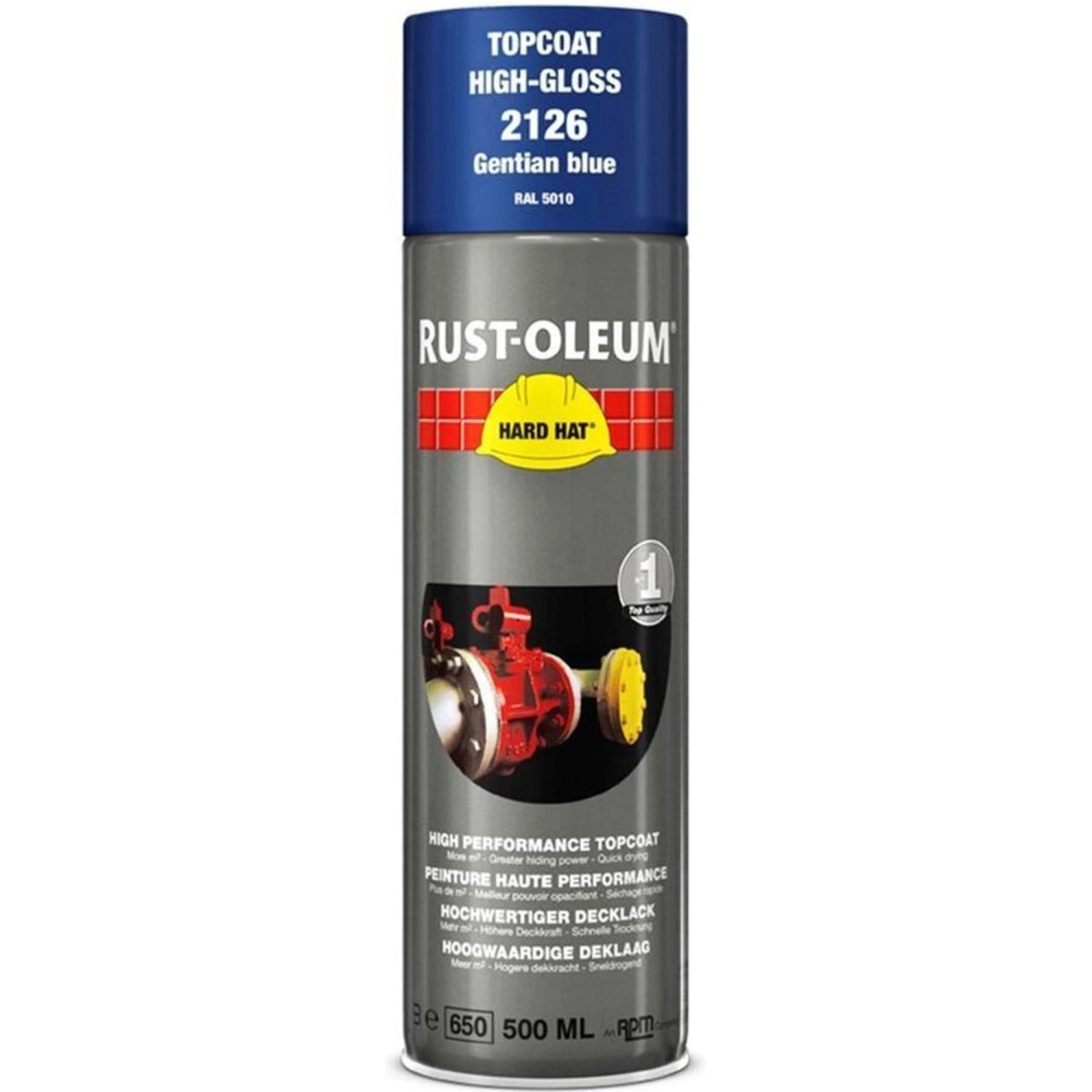 Rust-Oleum Hard Hat 2126 - RAL 5010 gentiaanblauw - 0,5L-image