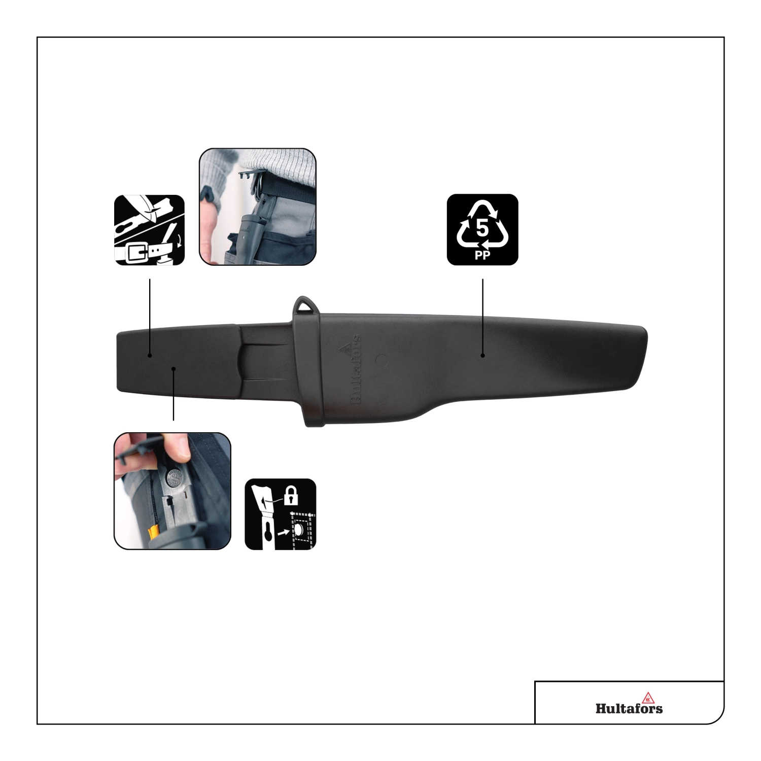 Hultafors HVK mes - Inclusief draagholster - 208mm-image