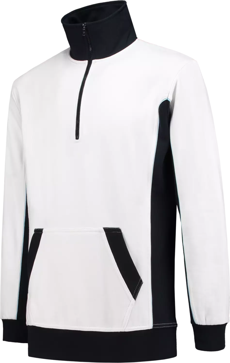 Workman 2701 Zipper Sweater - Wit / Navy - 2XL-image